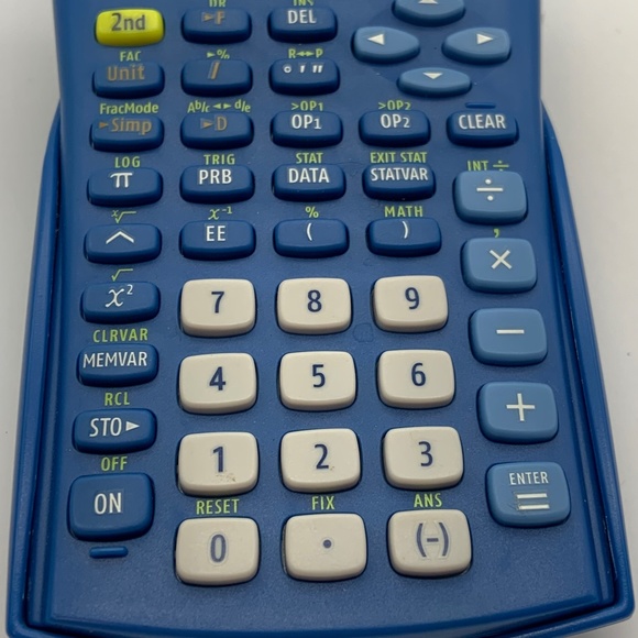 Texas Instruments TI-34 II Solar Math Scientific Calculator Blue with Cover - Picture 4 of 15